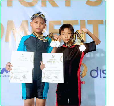 Prestasi juara 2 dan 3 Swimming Competition